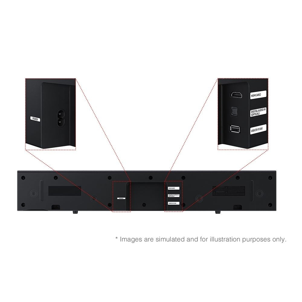 Samsung B-series HW-B400F 2.0 Channel Soundbar with Built in Subwoofer Black