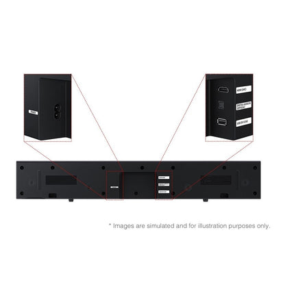 Samsung B-series HW-B400F 2.0 Channel Soundbar with Built in Subwoofer Black