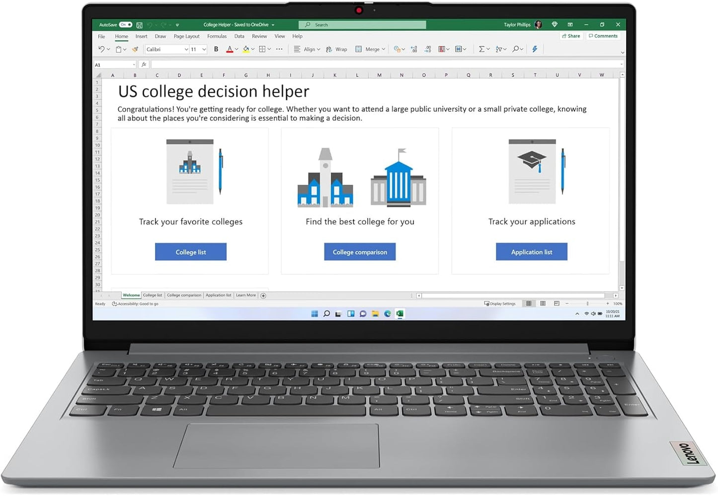 Lenovo IdeaPad 1 15.6" Full HD Laptop , Intel Celeron N4500, 4 GB RAM, 128 GB Flash Memory, Cloud Gray, 82LX005TUS