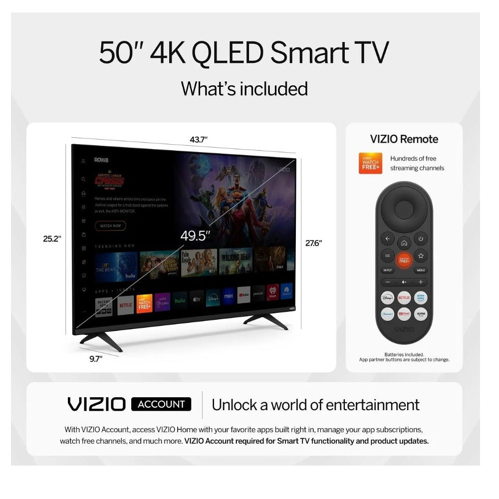 VIZIO 50" Class Quantum 4K QLED HDR Limited Edition Smart TV VQD50S-0810