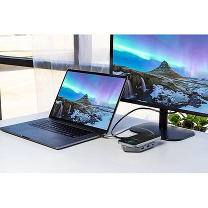 Philips Elite Plus USB-C Docking Station w/ Qi Charging, 2x USB 3.0 ports that transfer data up to 5Gbps, USB Type-C 100W laptop charging port - DLK9121C/27