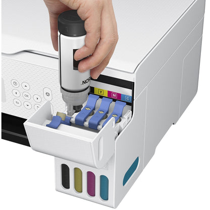 Epson EcoTank ET-2800 Wireless Color All-in-One Cartridge-Free Supertank Printer White C11CJ66202