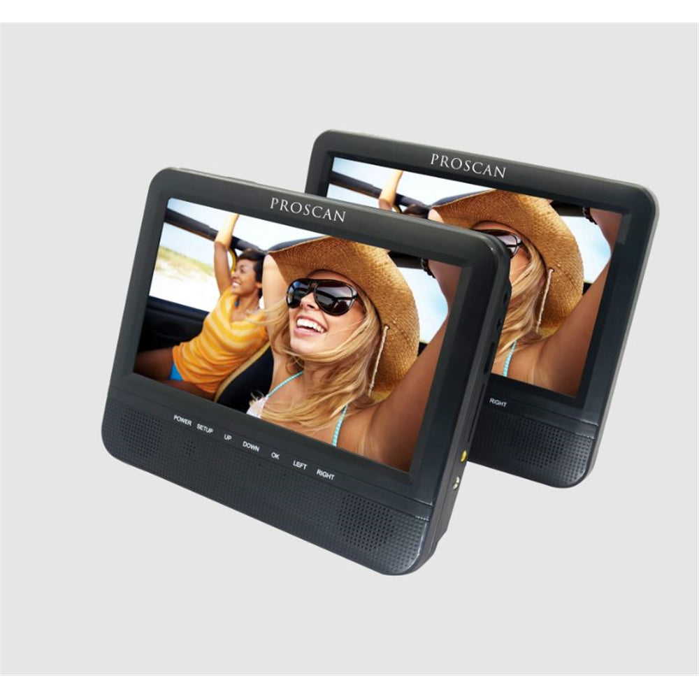 Proscan 7" Dual Screen Portable CD DVD Player w/ SD Card slot, USB port PDVD7751-B