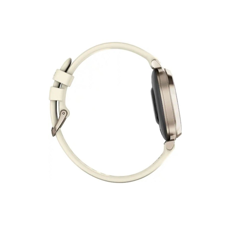 Garmin - Lily 2 Smartwatch 34 mm Anodized Aluminum - Cream Gold with Coconut Silicone Band - (2024) 010-02839-00