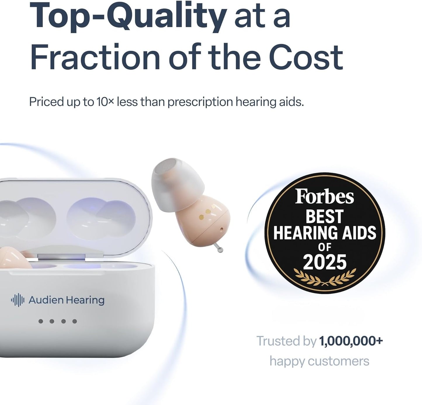 Audien Hearing - Audien Atom Pro 2 OTC Hearing Aids - Beige