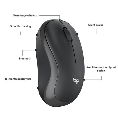 Logitech M240 Silent Wireless Mouse Graphite 910-007113