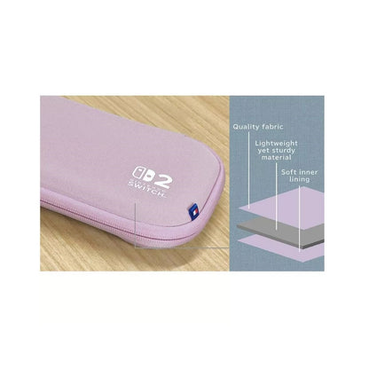 HORI Slim Hard Shell Tough Pouch (Cozy Lavender) for Nintendo Switch 2