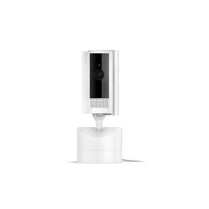 Ring - Pan-Tilt Indoor Security Cam with 360° Horizontal Pan Coverage, Live View & Two-Way Talk, and HD Video - White