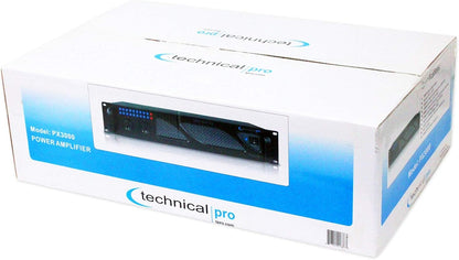 Technical Pro PX3000 Professional 2U 2-Channel 3000 Watt Power DJ Amplifier