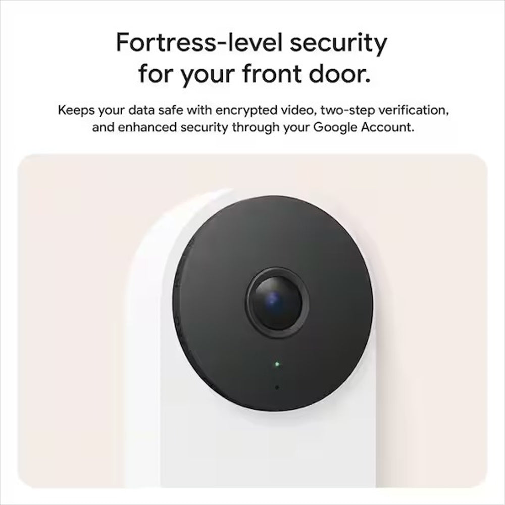 Google Nest Video Doorbell, Wired, 3rd Gen, Hazel GA09968-US