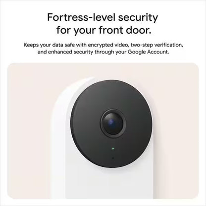 Google Nest Video Doorbell, Wired, 3rd Gen, Hazel GA09968-US