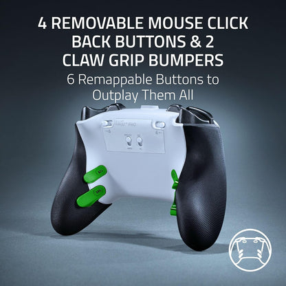 Razer Raiju V3 Pro Wireless Esports Controller for PlayStation 5 and PC in White - RZ06-05580200-R3UA