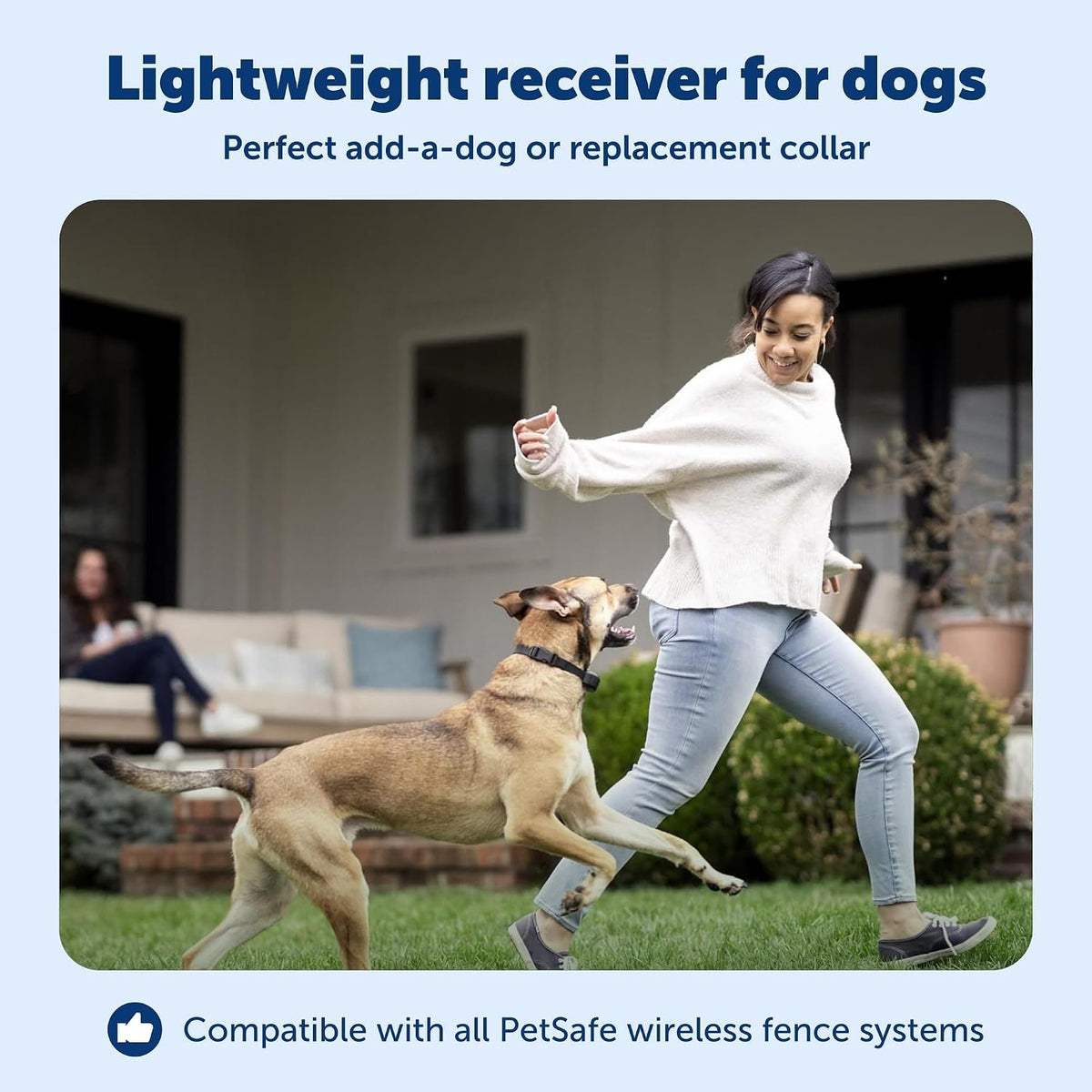 PetSafe Stay and Play Adjustable Wireless Fence Rechargeable Receiver Collar - Black