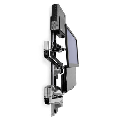 Ergotron LX Sit Stand Wall Mount System Small Black Cpu Holder Polished 45-359-026