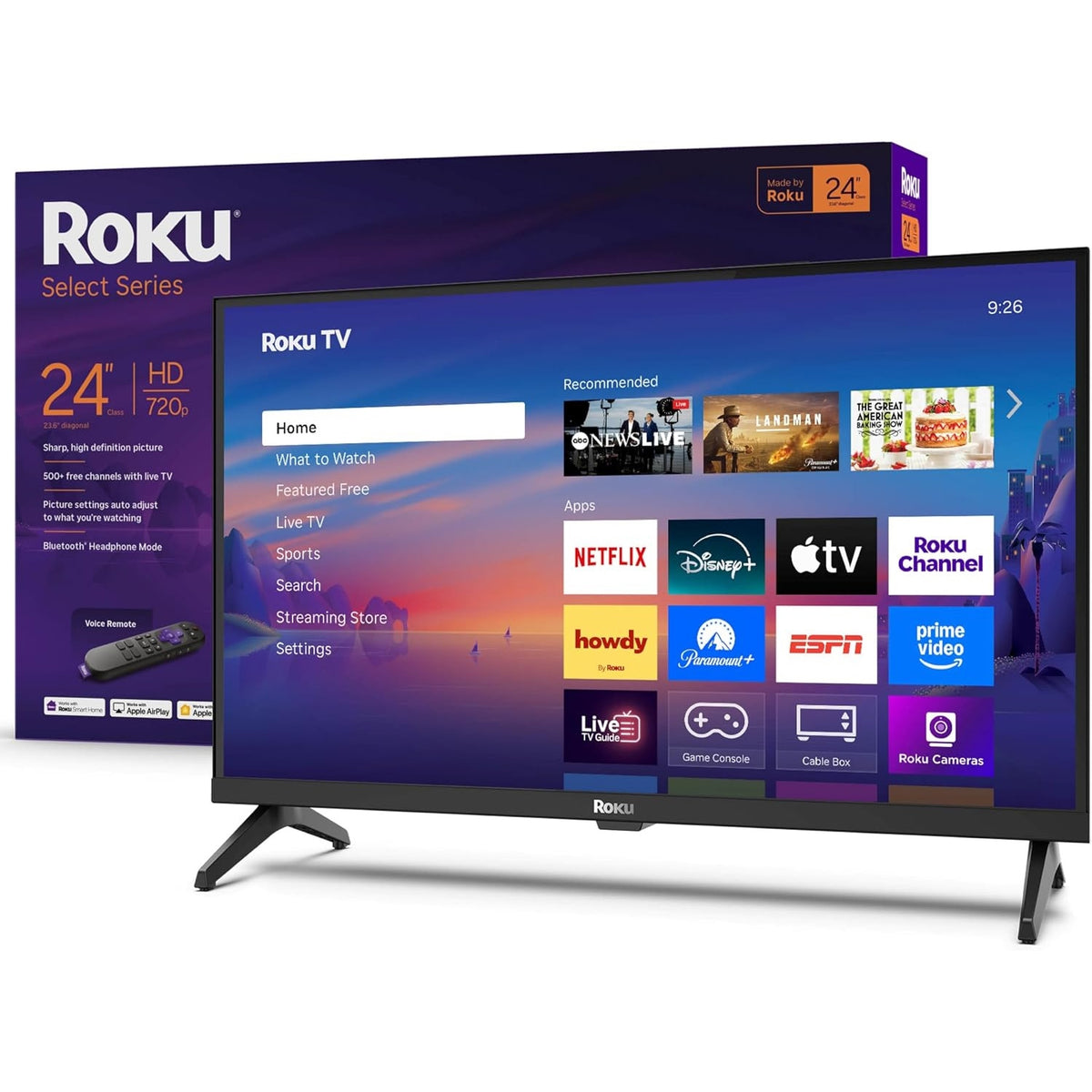 Roku - 24" Class Select Series HD LED Smart RokuTV (2025) 24R2D5-XB