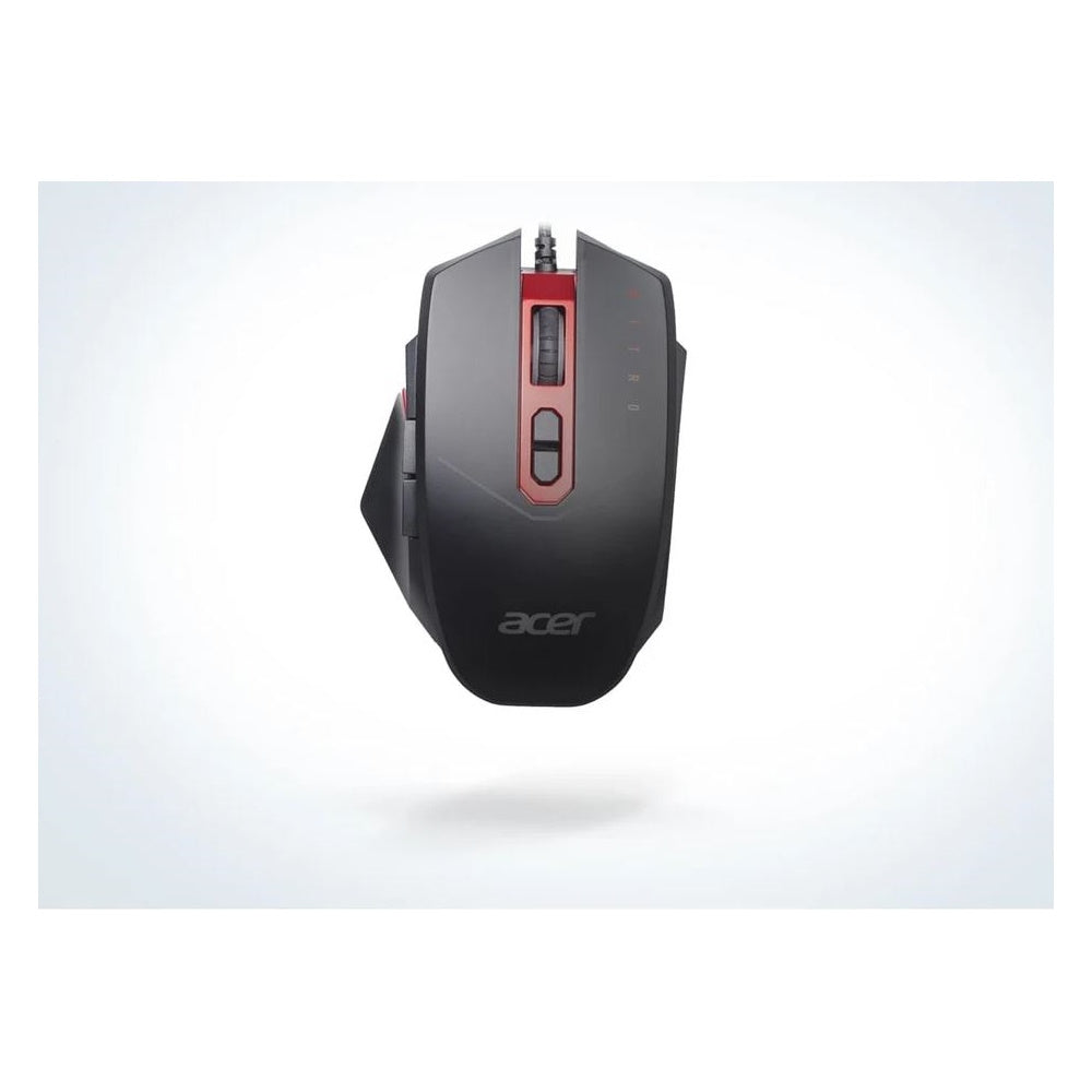 Acer Nitro NMW120 Gaming Mouse – 4200 DPI Optical Sensor, 10 Buttons, Adjustable Weight, Wired USB, Black