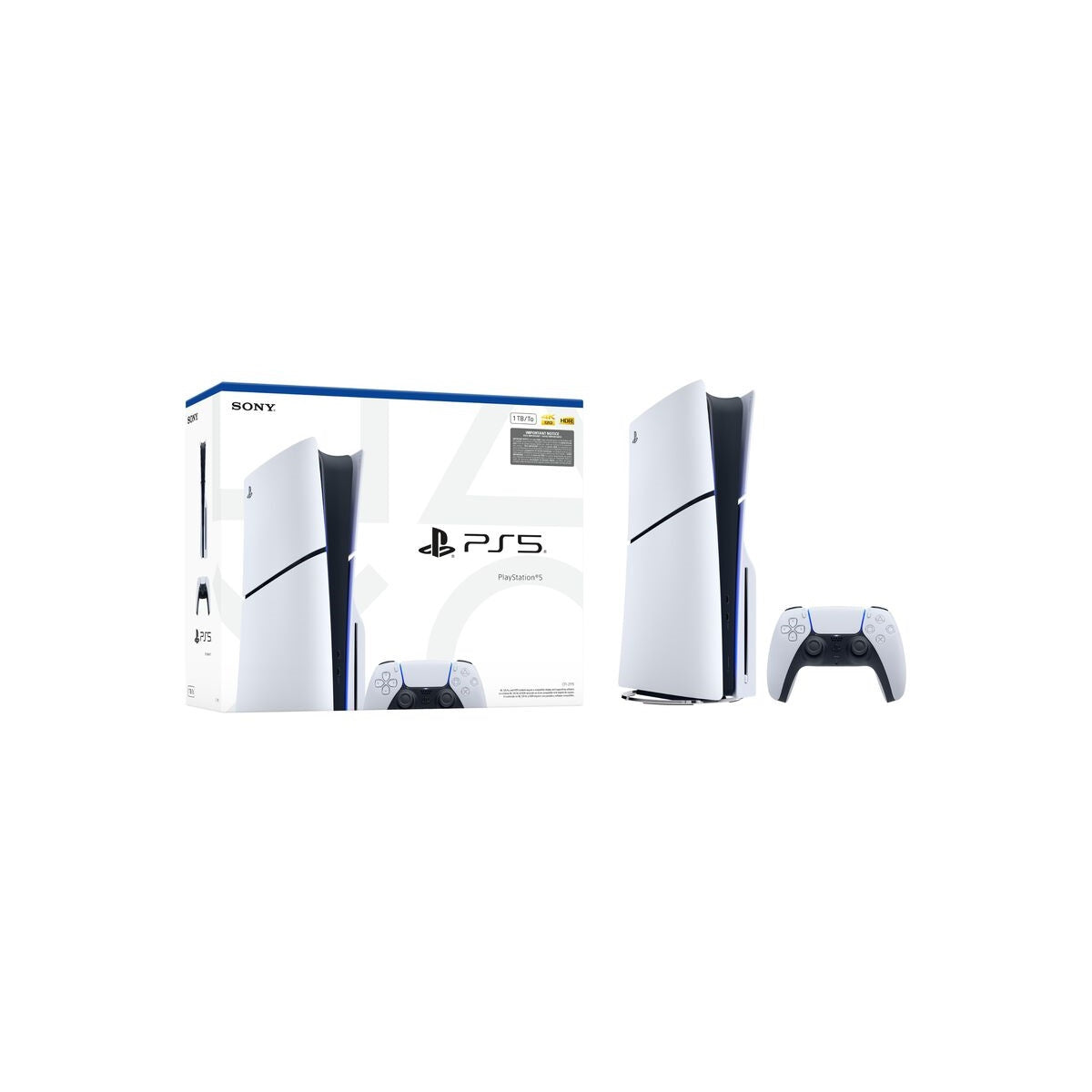 Sony PlayStation 5 Physical Slim Console - 1TB - White