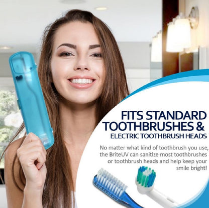 BriteUV Toothbrush Case Sanitizer – Includes Portable Travel Toothbrush Case – FDA Approved and Dentist Recommended