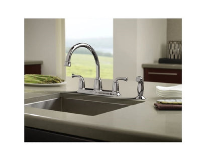 Moen Banbury Chrome Two-Handle High Arc Kitchen Faucet CA87553
