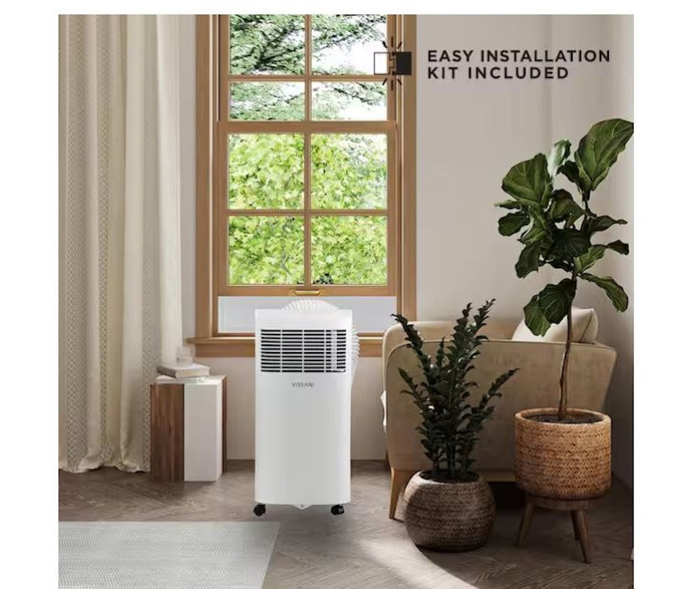 Vissani 5,000 (DOE) BTU 115-Volt Portable Air Conditioner for 150 sq. ft. in White VAP09R1AWT