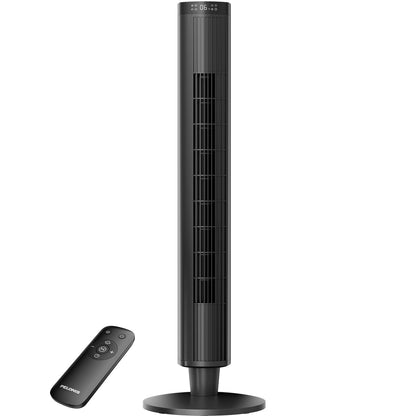 PELONIS 42-Inch  6 Speeds, 4 Modes Tower Fan for Bedroom – 26ft/s, 90° Oscillating Tower Fan with Remote Control PFZ42R0APK