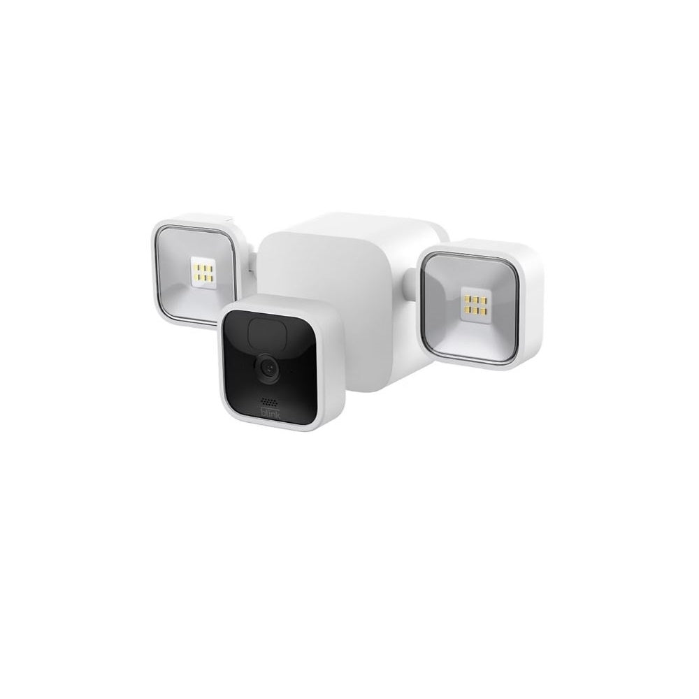 Blink Wired Floodlight Camera with Mini 2 Camera, Weather Resistant 13' Power Adapter and Yard Sign
