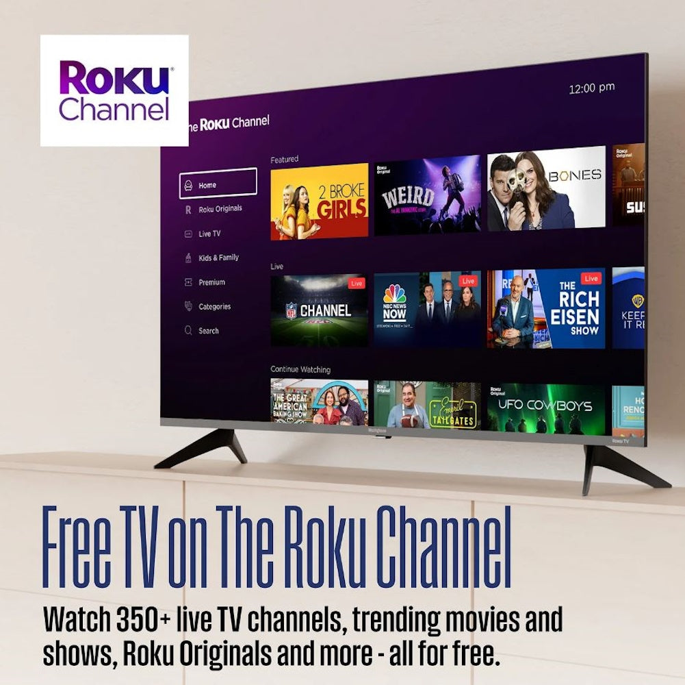 Westinghouse 43″ 60Hz 1080p Edgeless Bezel Full HD HDR10, HLG Roku TV WR43EX2100