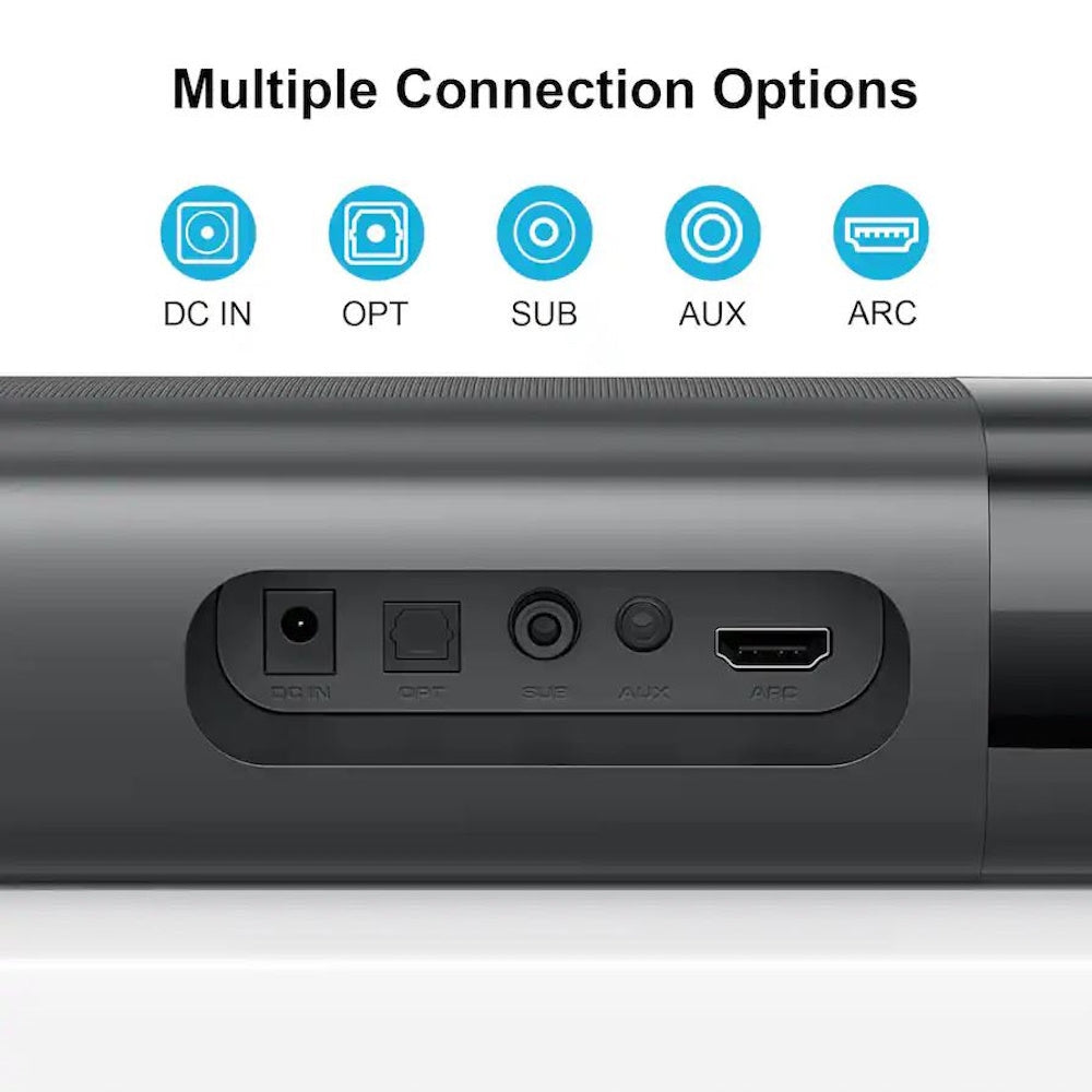 MOVSSOU 120W Sound Bar with Subwoofer 5.0 Bluetooth Soundbar for Smart TV KY8000E