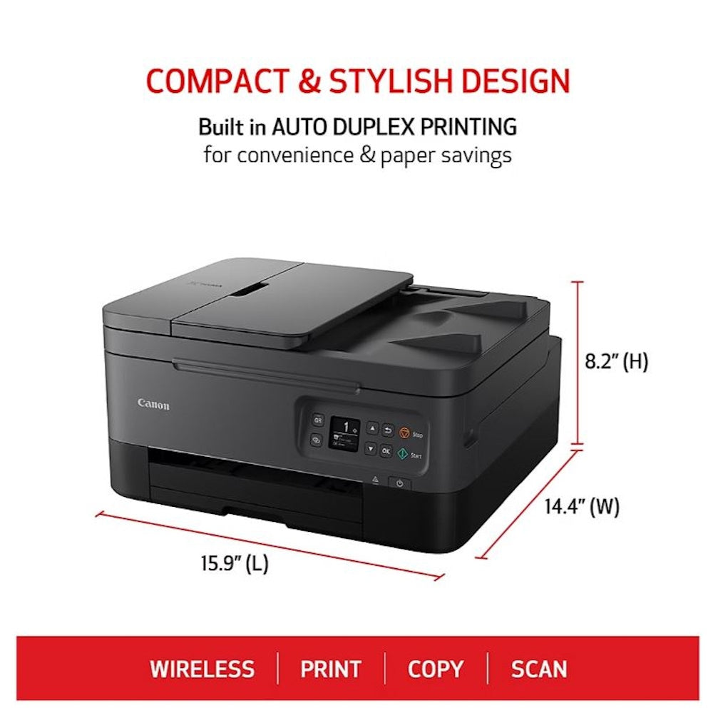 Canon PIXMA TR7022A Wireless Office All-In-One Inkjet Printer Black
