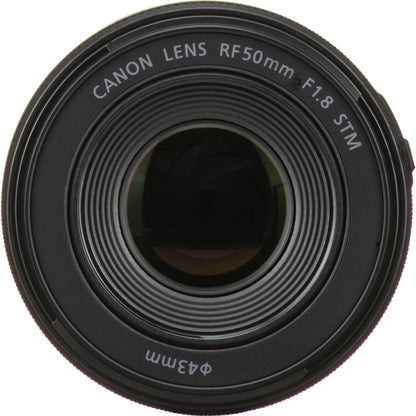 Canon RF50mm F1.8 STM Standard Prime Lens for EOS R-Series Cameras Black 4515C002