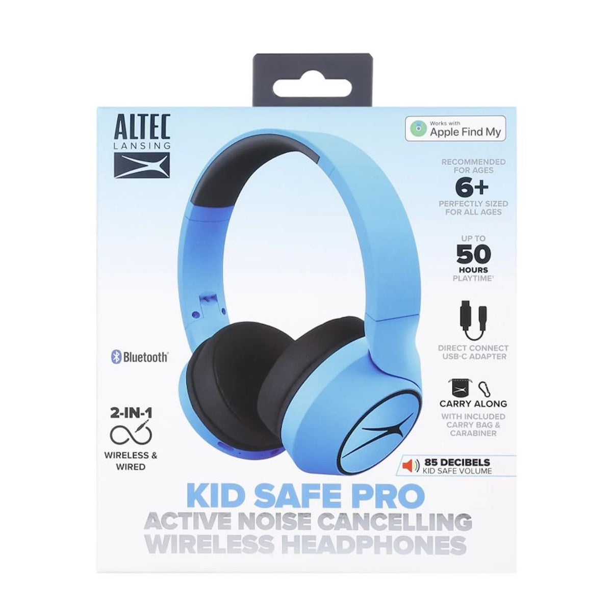 Altec Lansing Kid Safe Pro ANC Headphones Blue MZX4515T-BLUBO