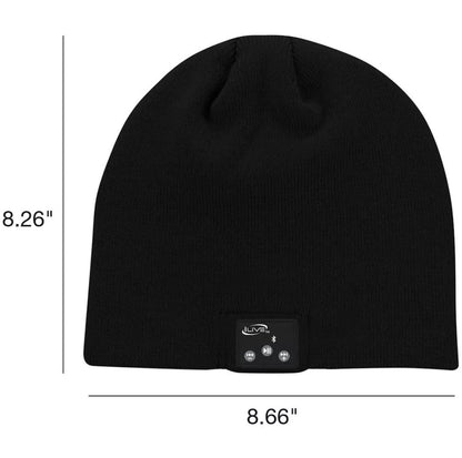 iLive Wireless Bluetooth Beanie with Earbud Speakers and Microphone, IAKB45B, Black