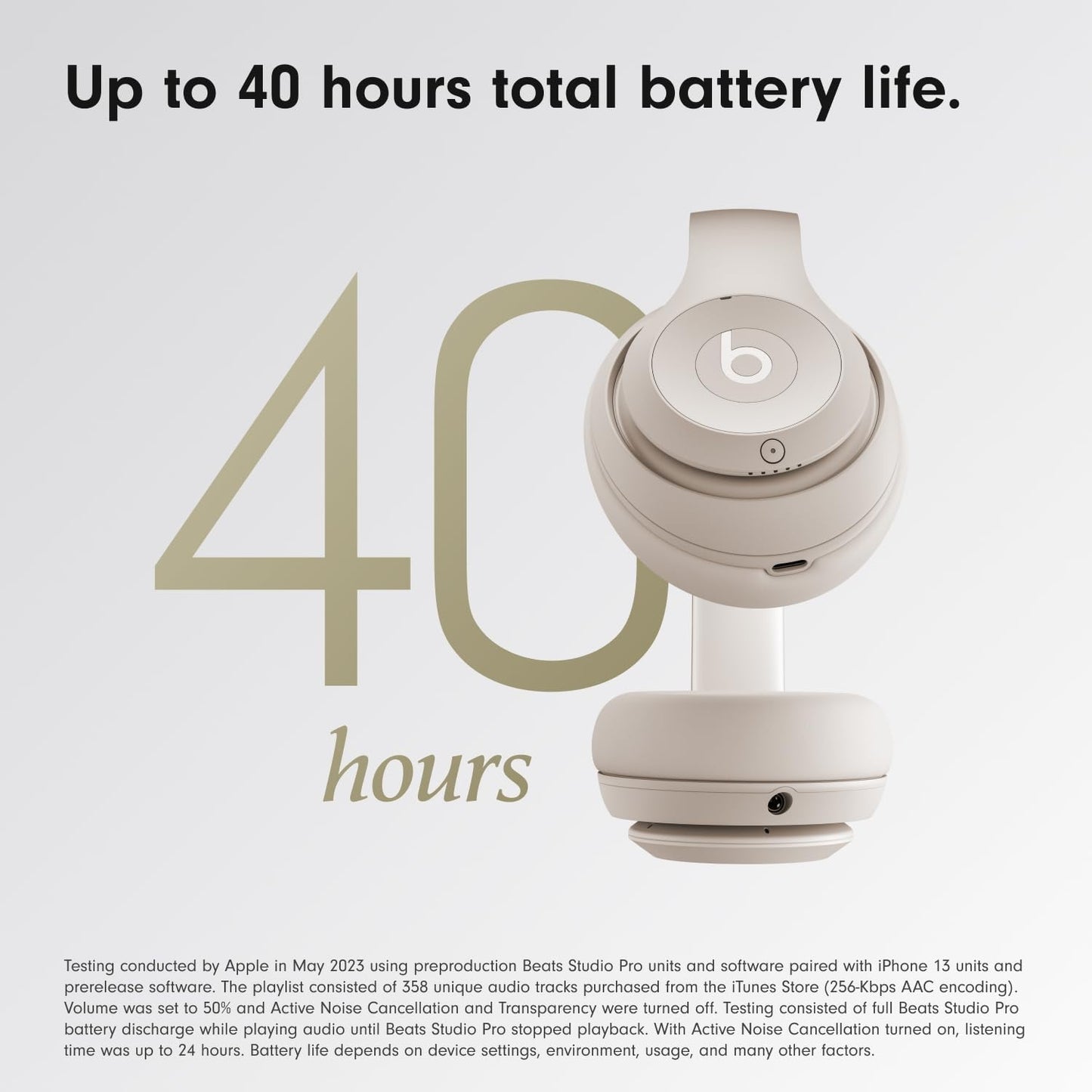 Beats - Studio Pro - Wireless Noise Cancelling Over-the-Ear Headphones - Sandstone
