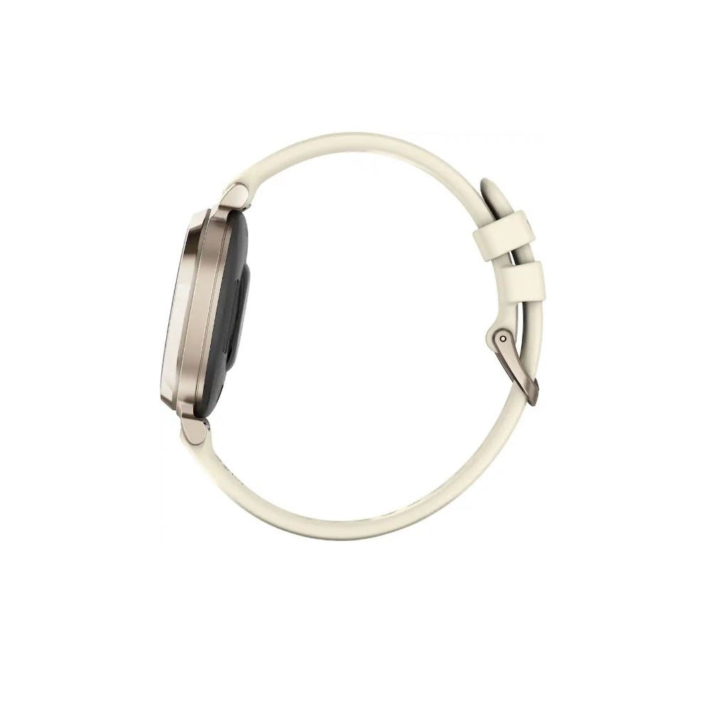 Garmin - Lily 2 Smartwatch 34 mm Anodized Aluminum - Cream Gold with Coconut Silicone Band - (2024) 010-02839-00