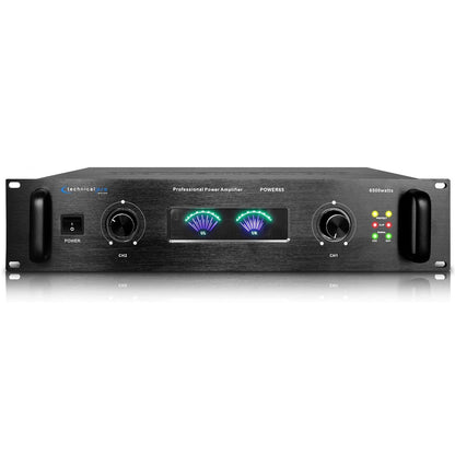 Technical Pro 6000 W Professional Portable PA System Stereo Power Amplifier | 2 Channel Digital Amplifier