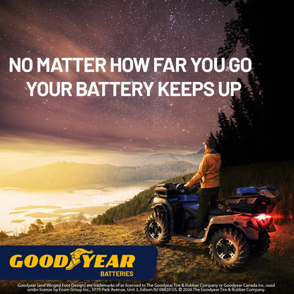 Goodyear GYTZ14S - 12 Volt 13 AH, 230 CCA, Rechargeable High-Performance, Maintenance Free, SLA - AGM Battery