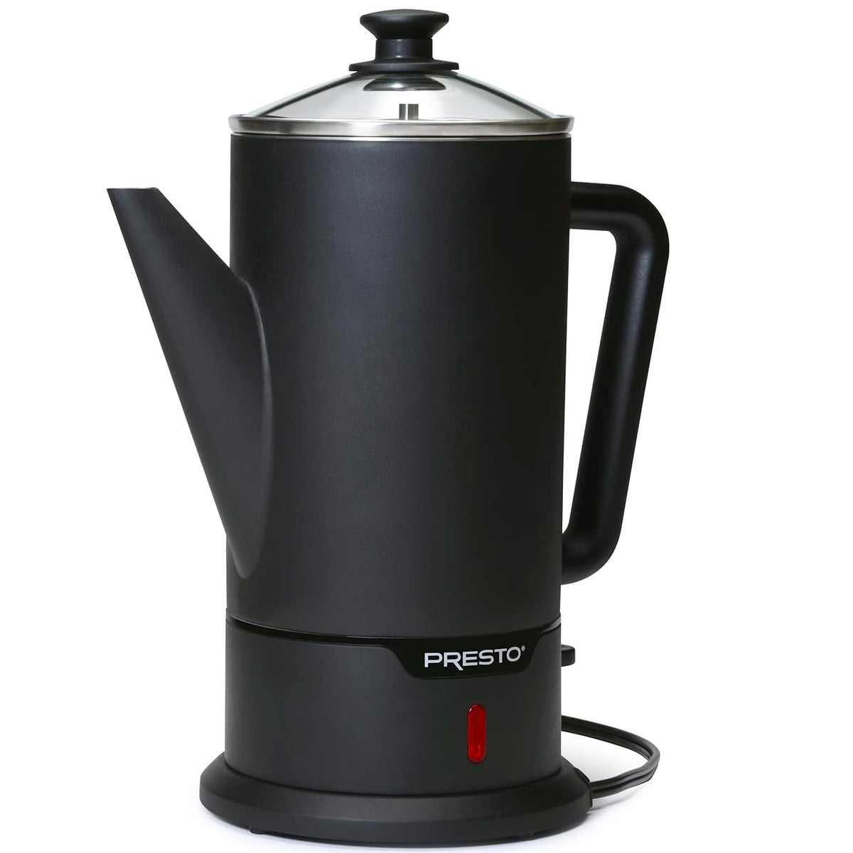 Presto 02815 Black Stainless Steel 12-Cup Cordless Coffee Percolator