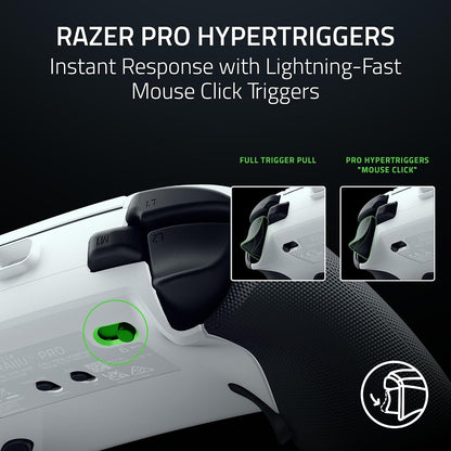 Razer Raiju V3 Pro Wireless Esports Controller for PlayStation 5 and PC in White - RZ06-05580200-R3UA