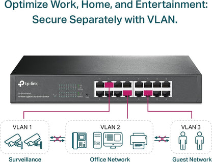TP-Link - TL-SG1016DE - 16-Port Gigabit Easy Smart Switch