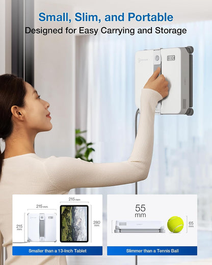 ECOVACS Robotics - WINBOT Mini2 Window Cleaning Robot, 5 Smart Modes, 10-Stage Safety