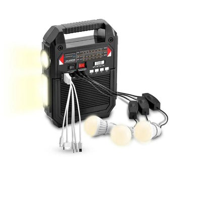 Technical Pro SOLARBOX8 9-in-1 Solar Power Bank Speaker with 4V 2400 MAh Battery