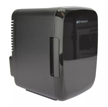 Emerson EFC-5000 Portable Mini Fridge Cooler for 6 Cans, Compact 4L Capacity Black