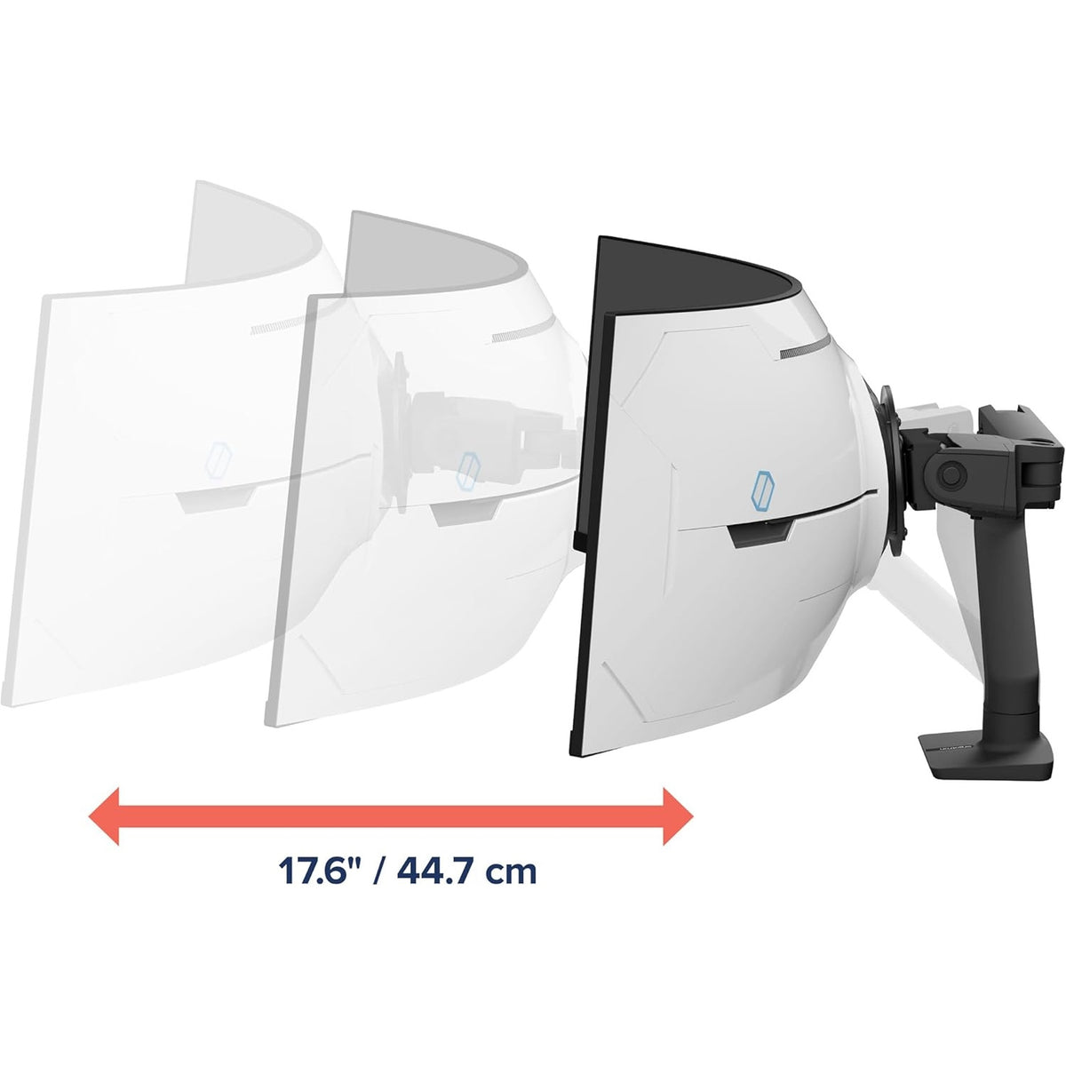 Ergotron HX Desk Monitor Arm Matte Black 45-693-224
