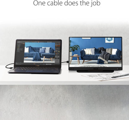 ASUS ZenScreen MB166C Portable USB Monitor- 15.6 inch, 1920 x 1080, 5ms, Full HD, IPS, USB Type-C