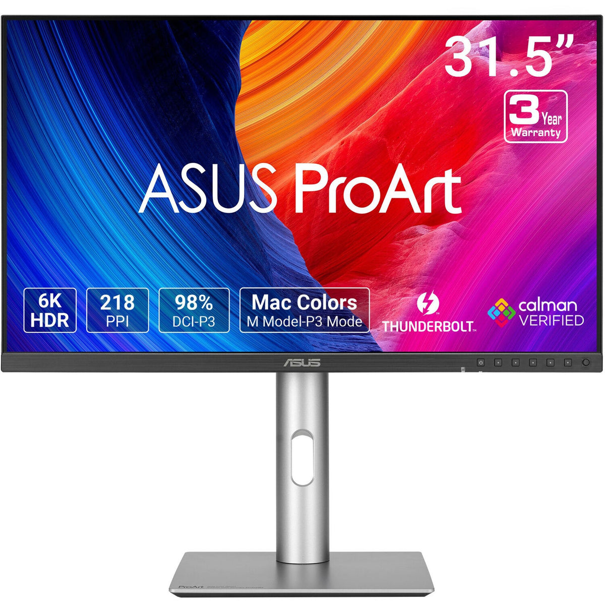 ASUS ProArt PA32QCV 31.5" 6K 6016 x 3384 at 60 Hz 5ms HDR Monitor HDMI | DisplayPort | Thunderbolt 4