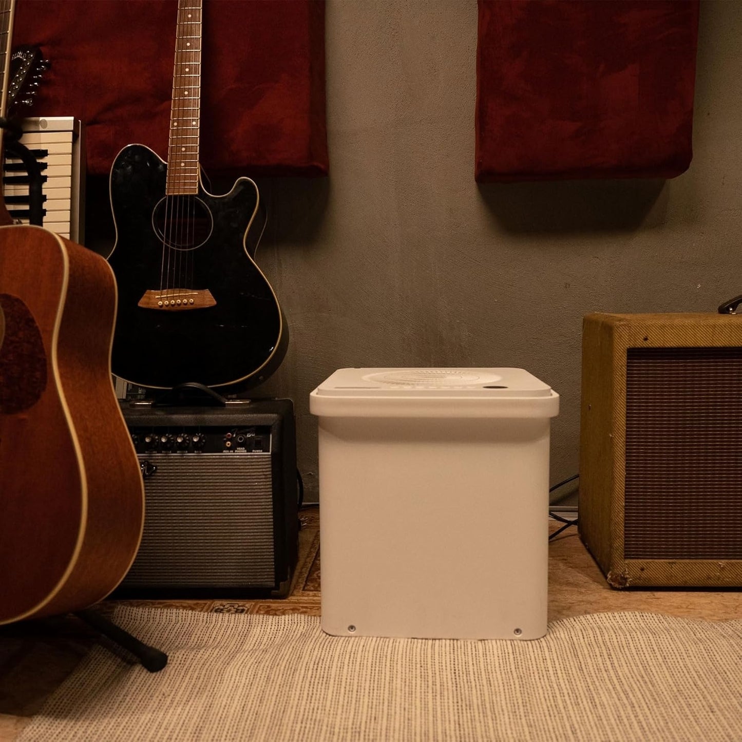 Midea 50pt Cube Dehumidifier Built-in Pump Spaces Up to 4,500 sq ft MAD50PS1QWT