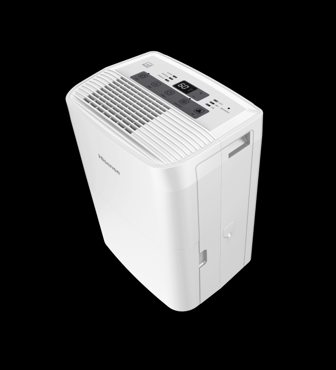 Hisense DH5020K 3-Speed Dehumidifier 35-Pint Capacity, 1000 sq. ft. coverage, 3 Modes – Auto, Continuous, Manual / 3 Fan Speeds – High, Low, Auto