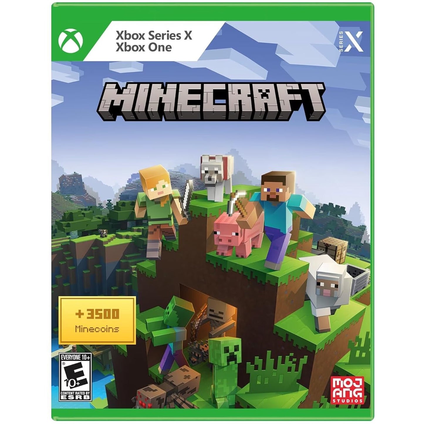 Minecraft with 3500 Minecoins - Code in Box, No Disc - Xbox Series X / Xbox One