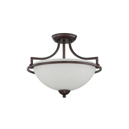 Sunset Lighting Preston 3-Light 20-1/2" Wide Semi-Flush Bowl Ceiling Fixture F16096-64