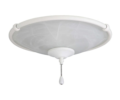 Emerson Outdoor Damp Low Profile 13" LED Bowl Light Kit with Frosted Shade - Satin White LK53SW